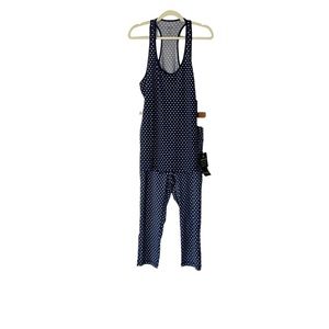 VOGO Athletic NWT Women’s Navy/White Polka Dot Top & Cropped Leggings
